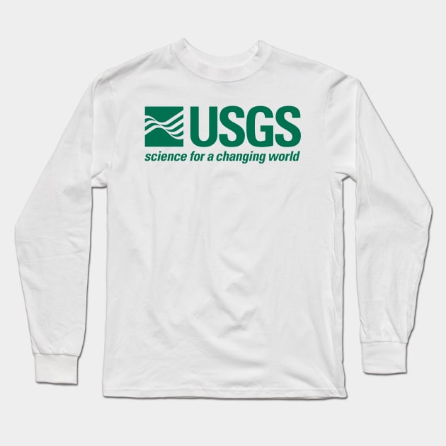 USGS Green Logo Long Sleeve T-Shirt by geopilled